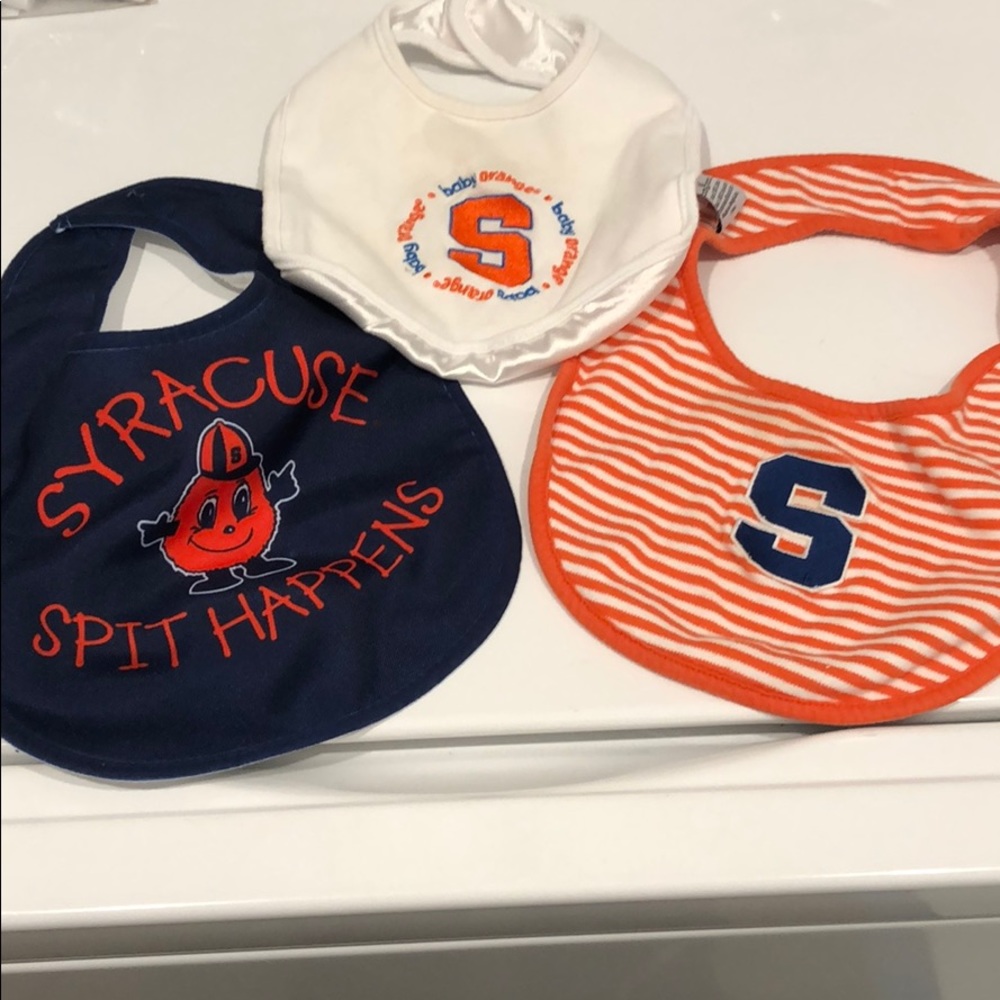 3 Syracuse baby bibs